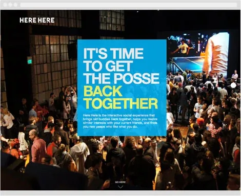 The beta teaser: “It’s time to get the posse back together” over a crowd at a ping pong event
