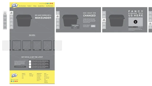 Slide wireframes for the What’s New section