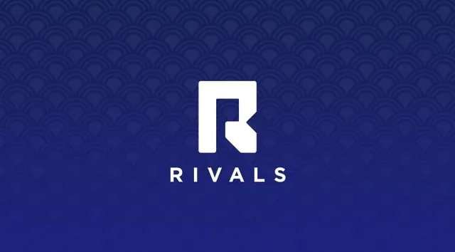 The Rivals logo: a bold R above the word RIVALS on a deep blue wave pattern